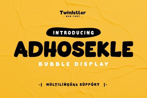 Adhosekle: A Playful Display Typeface for Joyful Editorial Design
