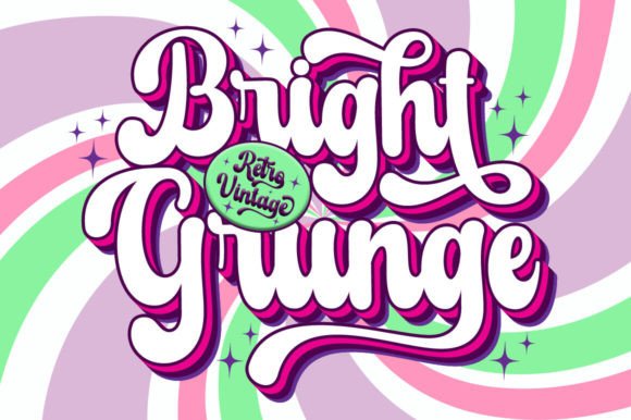 Bright Grunge: The Retro Display Font for Editorial Design