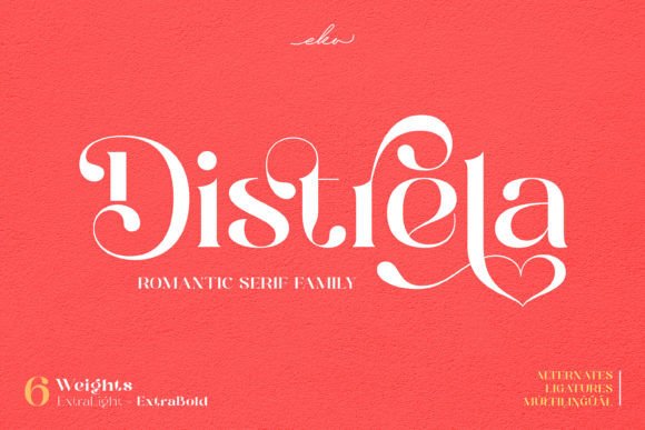 Distrela: The Romantic Serif Font for Scroll-Stopping Visuals