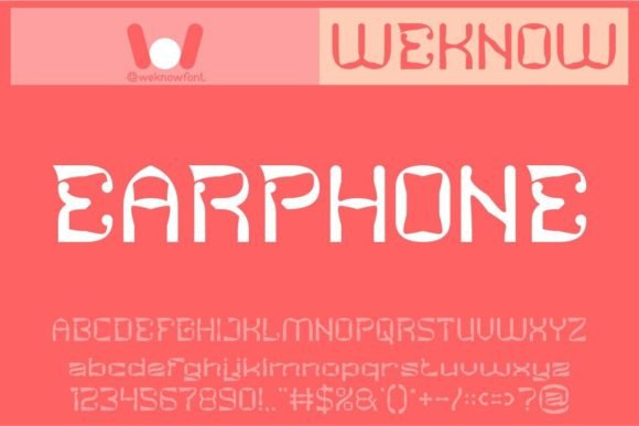 Earphone: A Modern Display Font for Digital Branding