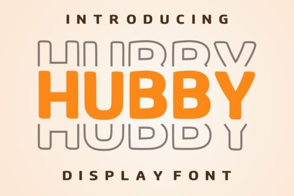 Hubby: A Bold Uppercase Display Font for Friendly Branding