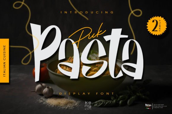 Pick Pasta: The Fun Display Font for Editorial Design