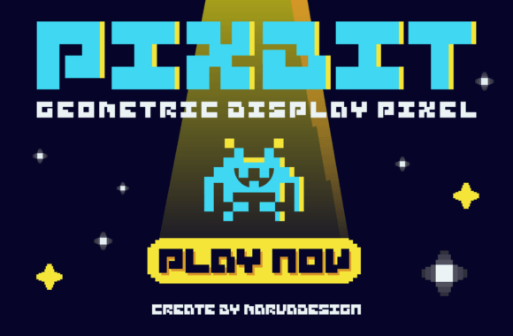 Pixbit: The Retro Pixel Display Font for Makers