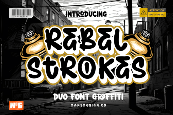 Rebel Strokes: The Display Font for Retro-Urban Editorial Design