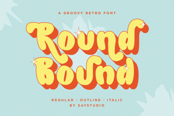 Round Bound: The Retro Display Font for Handmade Creators